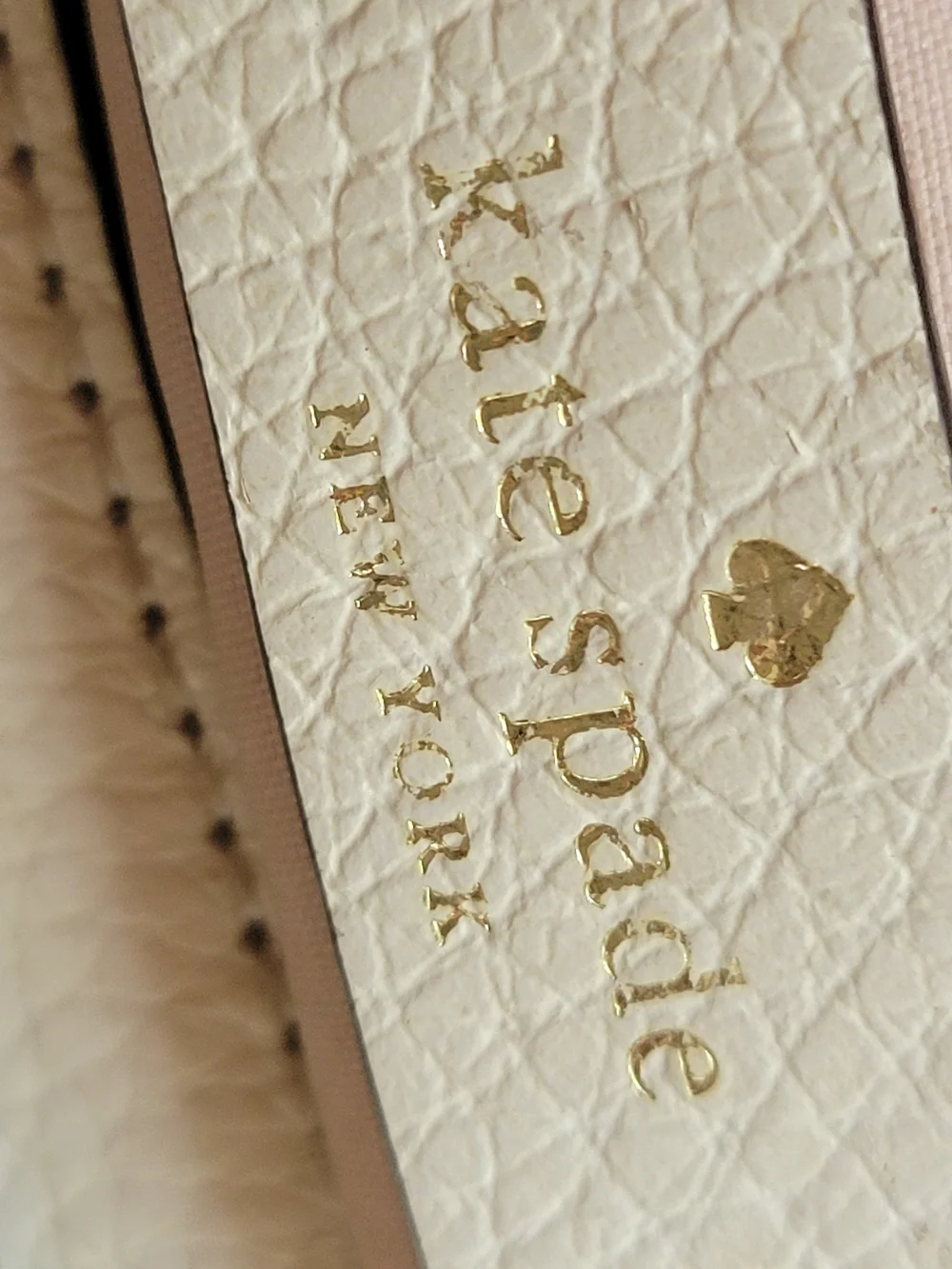 kate spade Pebbled Leather White Crossbody Bag